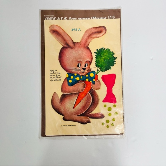 vtg 1970s meyercord decals easter bunny transfer retro 79 crafts - Picture 1 of 5